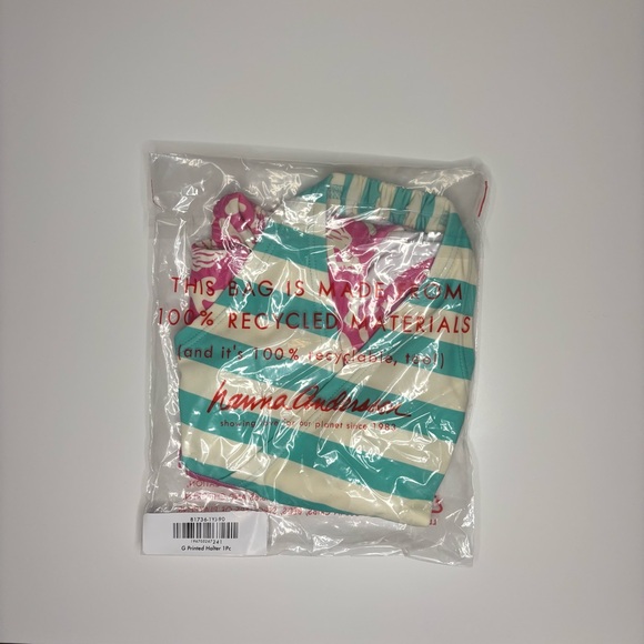 NWT Hanna Andersson One Piece Halter Swimsuit, Merry Mermaids, Size 90 (US 3T) - Picture 2 of 3